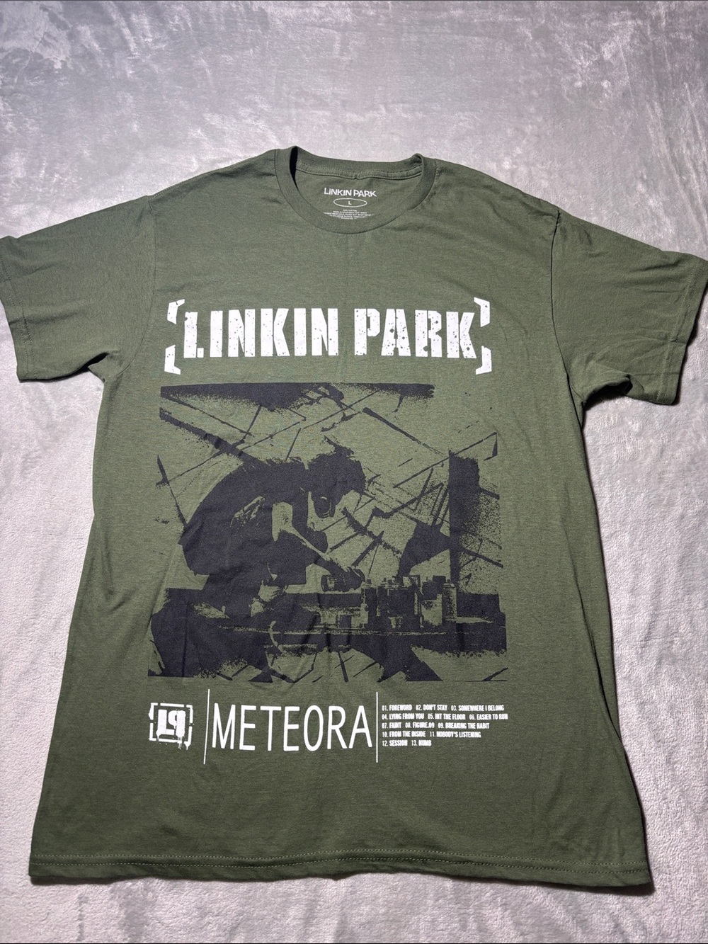Linkin Park Meteora Graphic Tee - Olive